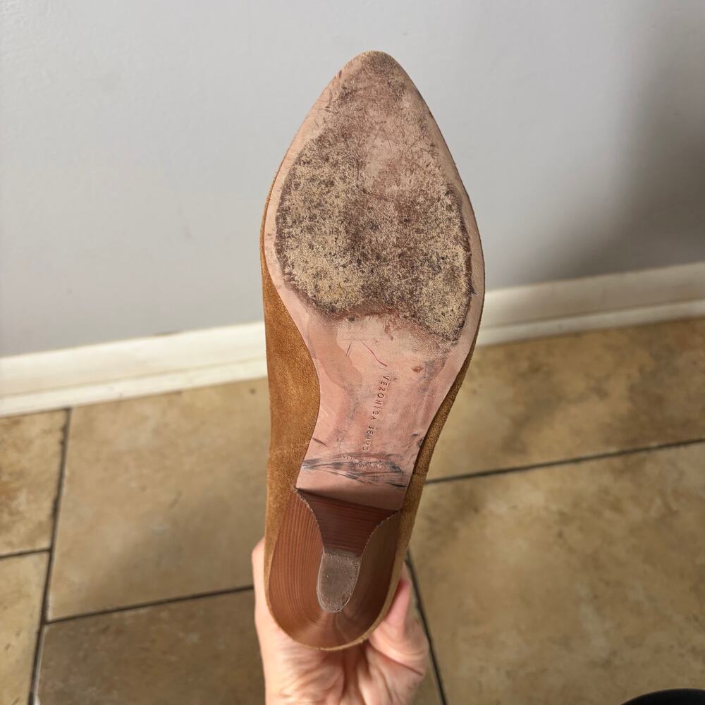 Veronica Beard Blondie Slouchy Suede Mid Boots In Hazelnut 9M - Picture 10 of 12